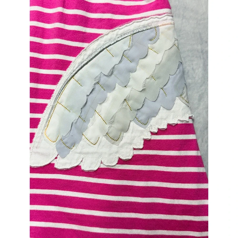 Mini Boden Harry Potter Hedwig Owl Striped Dress Pink Girls 11-12Y